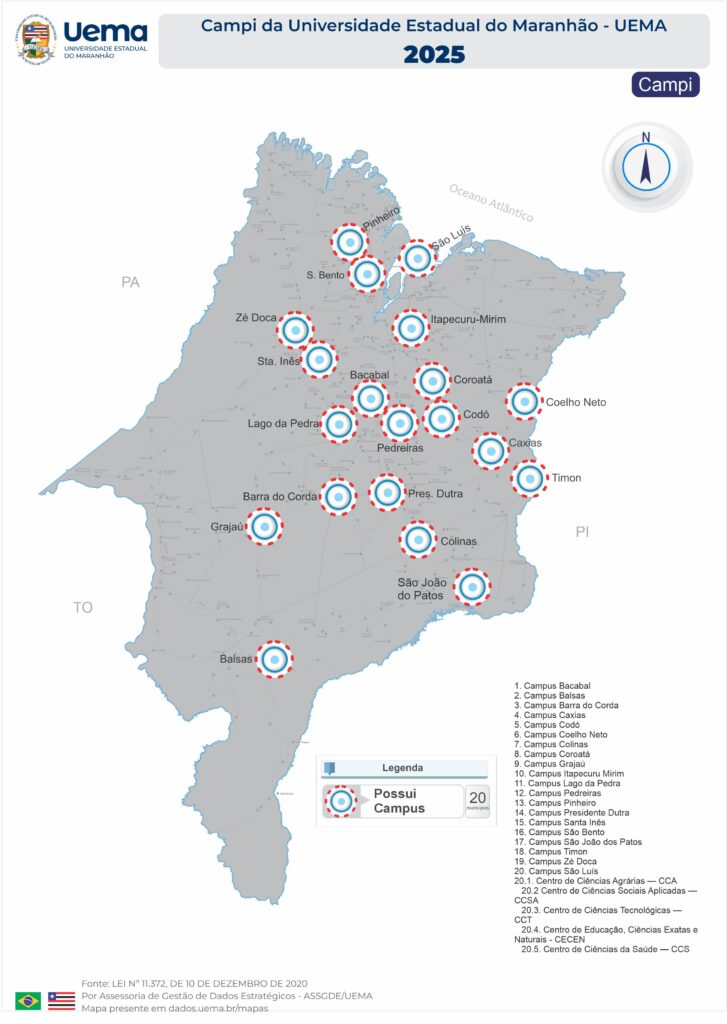 2024 Mapa Distibuicao Uema Campi