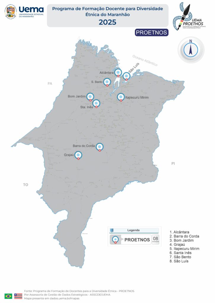 2025 Mapa Distibuicao Uema Proetnos