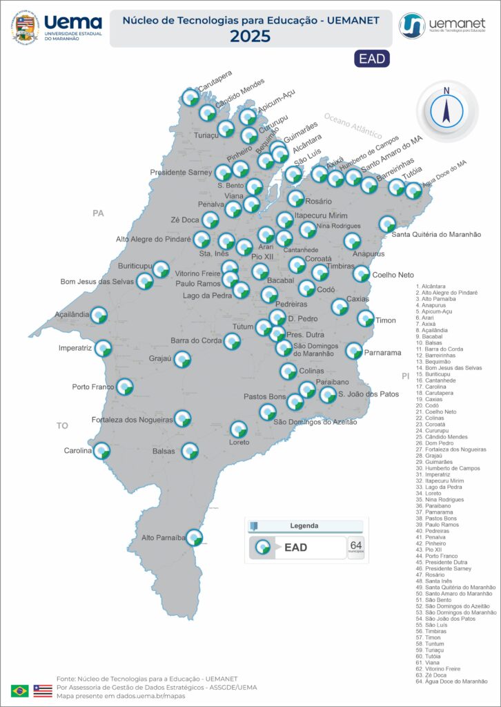 2025 Mapa Distibuicao Uema Uemanet