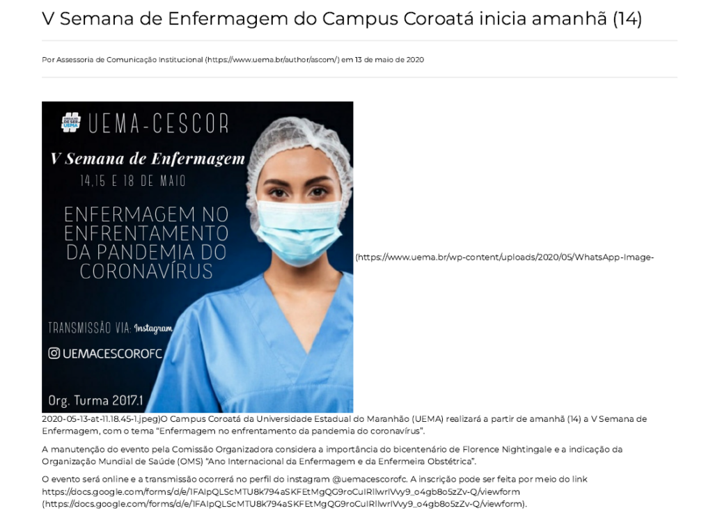 Noticia Pandemia Uema