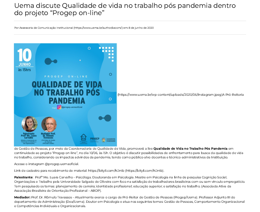 Noticia Pandemia Uema