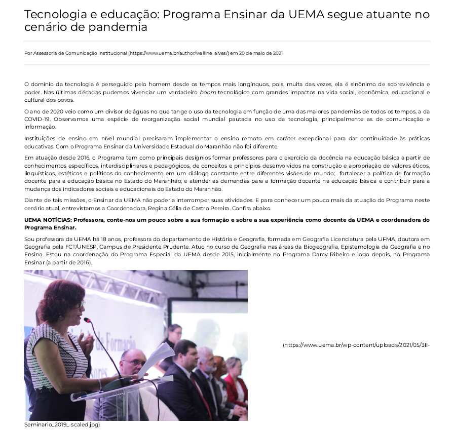 Noticia Pandemia Uema