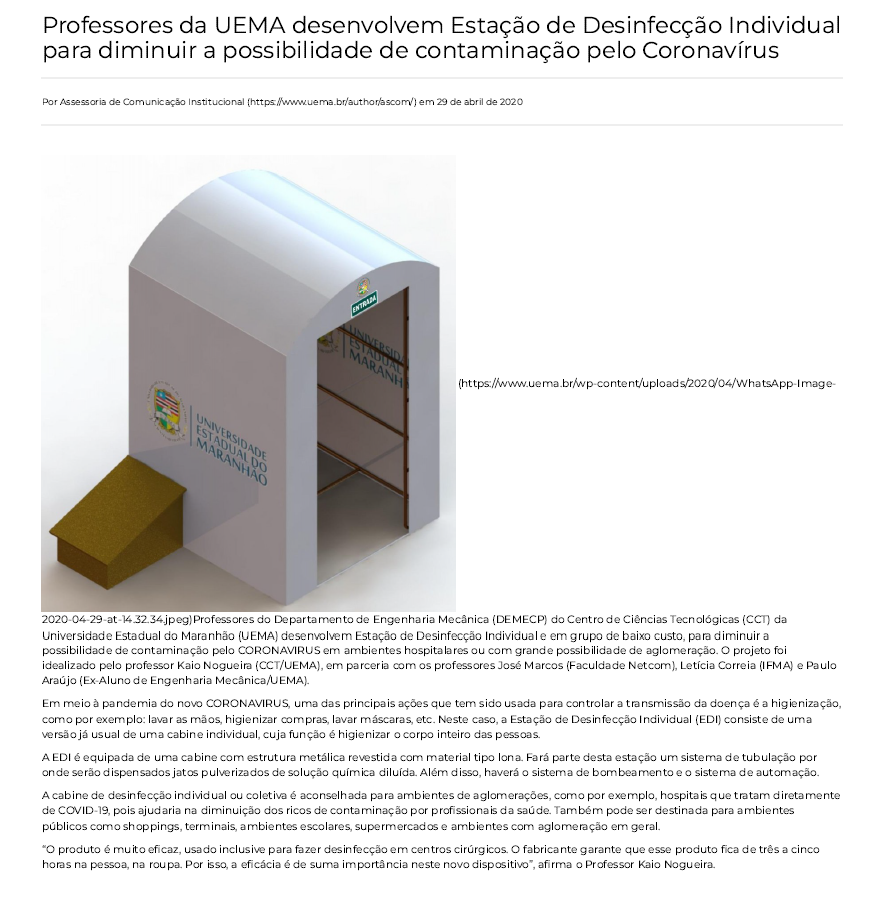 Noticia Pandemia Uema