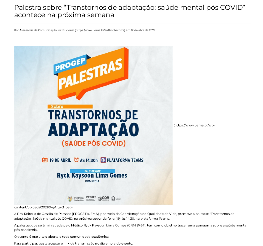 Noticia Pandemia Uema