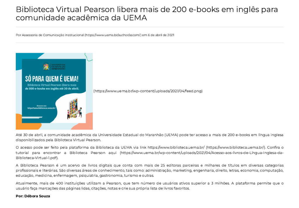 Noticia Pandemia Uema