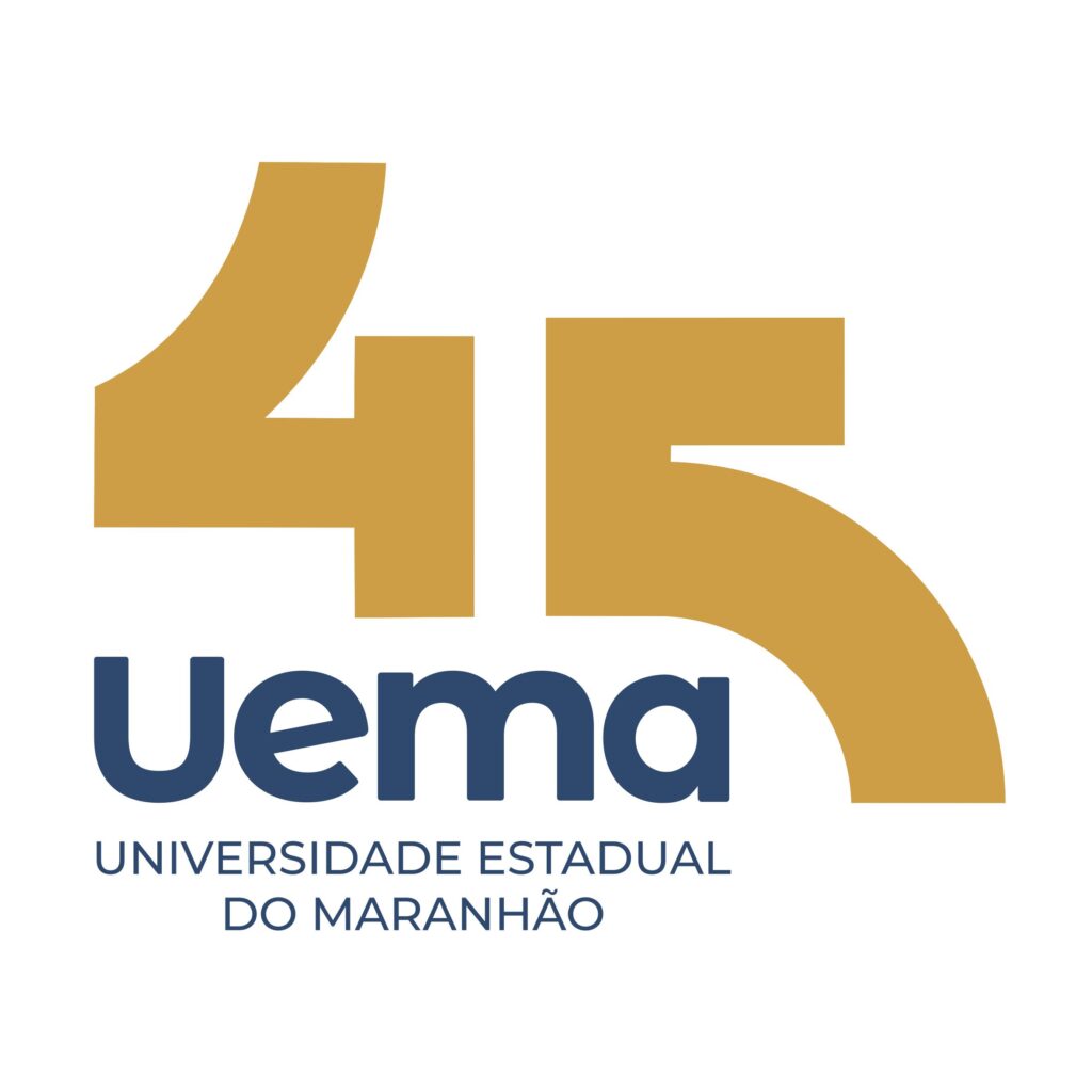 Logo 45anos Uema Azul E Dourado