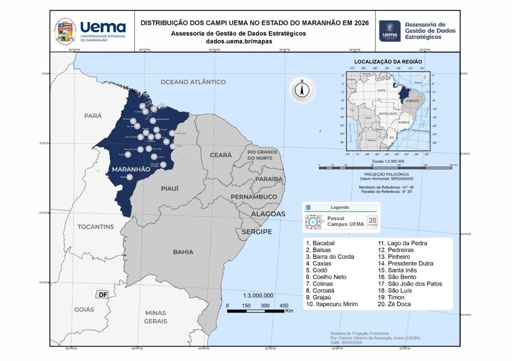 Mapa Tematico 2026 Sistema De Projecao Policonica