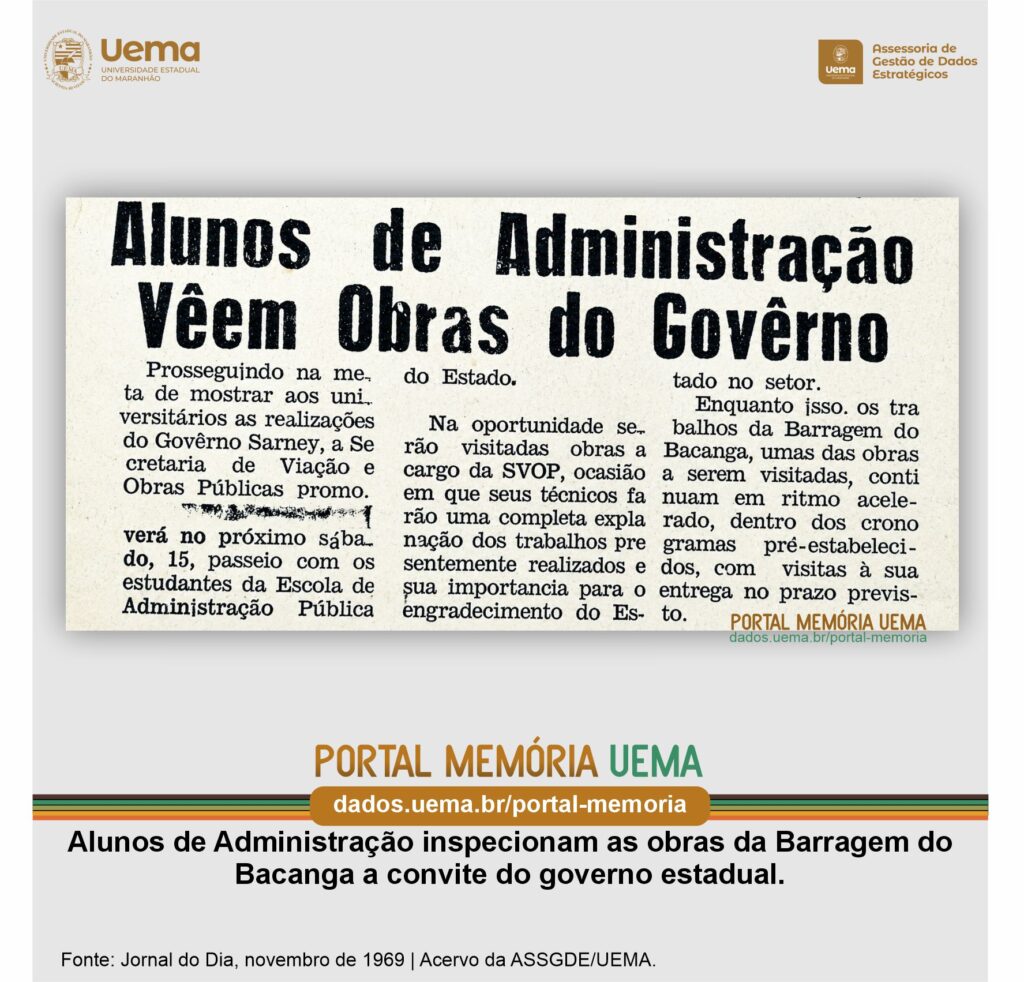 Administracao Portal Memoria Uema Visita Alunos Barragem Bacanga